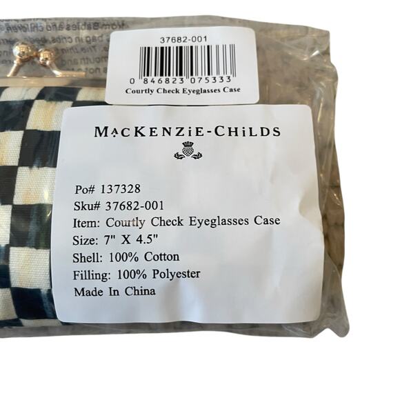 Brand New Mackenzie-Childs Courtly Check Eyeglasses Case. Size 7" X 4.5" - Picture 7 of 11